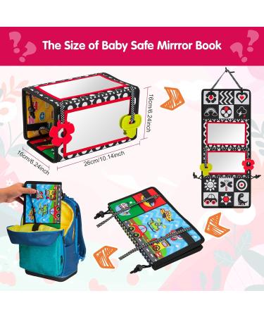 Revivoer Montessori Baby Spiegel Toy - Foldable Sensory Mirror for Newborns and Toddlers - Ideal for Feelings and Development - Perfect Baby Toy for Boys - Buy Online on GoSupps.com