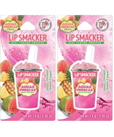 Lip Smacker Lip Balm - Flavored Moisturizing Smoothing Soft Shine Hydrating & Protecting Fun Tasty Flavors Cruelty-Free & Vegan - Agua Frescas (Pack of 2)