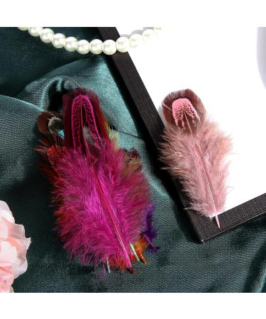 THARAHT 120PCS Natural Pheasant Plumage Feathers - 2-3 Inches, Mix Colour for Sewing, Crafts, Clothing, Jewelry, Wedding, Hair, Hats, Dream Catcher Decoration - Buy Online on GoSupps.com