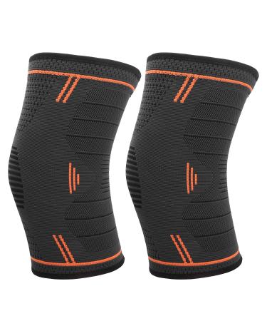 Knee Compression Sleeve & Sport Knee Brace All-Around Protection for Men | Outdoor Activity Orange - Buy Online on GoSupps.com