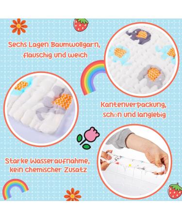 10 Pack Baby Musselin Wash Cloths - Soft Multi-Purpose Towels for Newborns | Ideal for Boys & Girls | 25x25cm - Buy Online on GoSupps.com