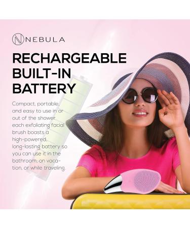 Nebula Silicone Facial Cleansing Brush | 6-Speed Sonic Skin Care Exfoliator for Acne and Blackhead Removal - Buy Online on GoSupps.com
