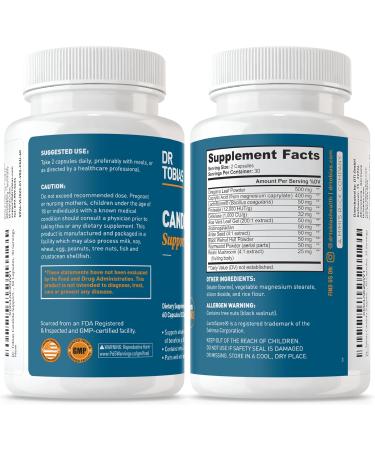 Dr. Tobias Candida Support (Gut Flora Balance Complex) + L Lysine 500 mg Tablets Intestinal Detox & Probiotic Enzyme Cleanse with Essential Amino Acid for Collagen & Skin Health - Buy Online on GoSupps.com