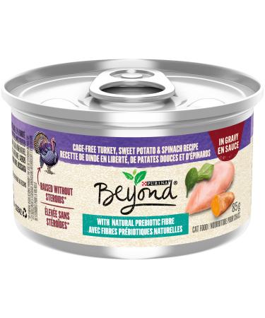 Beyond Wet Cat Food Cage-Free Turkey Sweet Potato & Spinach in Gravy - 85 g Can (12 Pack)