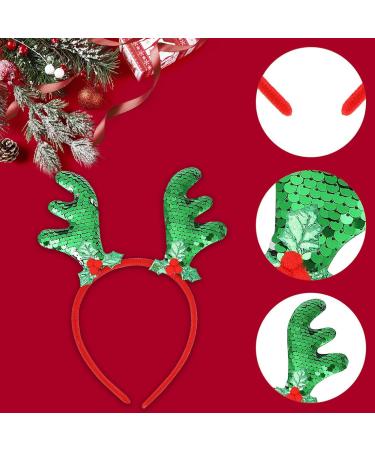 Shop Makone Christmas Headband - 10 Fun Styles of Reindeer Antlers & Santa Hat Headdresses for Kids & Adults - Perfect Holiday Accessory! - Buy Online on GoSupps.com