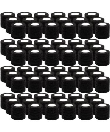 BQTQ 72 Rolls Self Adhesive Bandage Wrap 2 Inch Self Adherent Wrap Black Bandage Tape Self Stick Bandages Wrap Stretch Bandage for Wrist Ankle Swelling Sprains Black Colors 2 Inch