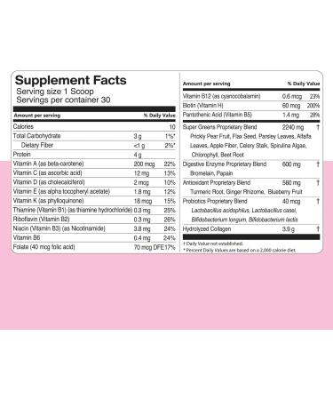 Ami Fitness Glow Greens Powder Collagen with Probiotics Vitamins Digestive Enzymes Superfoods Gut Health Bloating Relief Radiant Skin Natural Glow Spirulina 30 SVG Mango - Buy Online on GoSupps.com