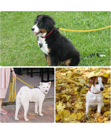 Demigreat Reflective Dog Training Leash - 3m/5m/10m/15m/20m | Robust Padded Handle & Hand Loop | Perfect for Small to Large Dogs - Yellow - Buy Online on GoSupps.com