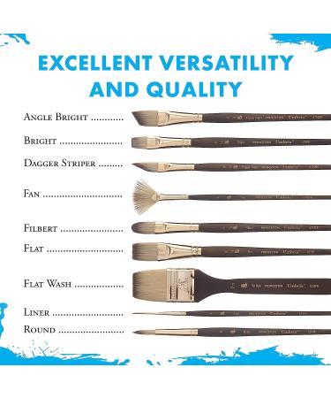 Princeton Umbria Short Handle Synthetic Paint Brush - Filbert 8 | Series 6250 for Watercolor, Acrylic, Oil - Buy Online on GoSupps.com