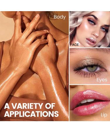 Polvo De Hadas Highlighter Stick - Shimmer Face & Body Glitter Makeup Gift - White Moonbeam - Buy Online on GoSupps.com
