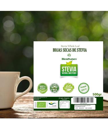 100% Organic Stevia Dried Loose Leaves - Premium Quality - 500g for International Shipping - Buy Online on GoSupps.com