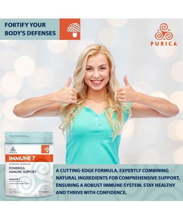 Purica - Immune 7 Powerful Immune Support Supplement 30 Caps - Immune System Support - Immunity Vitamins - Immune 7 Mushroom - Immunity Supplement - Immunity Support 30 count (Pack of 1) - Buy Online on GoSupps.com