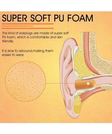Klickmart Super Soft Foam Ear Plugs for Sleep 38db SNR 60 Pairs - Reusable Orange Earplug for Sleeping, Travel, Loud Noise - One Size Fits All - Buy Online on GoSupps.com