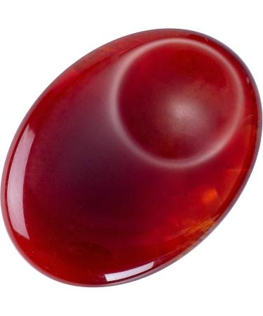 UU UNIHOM Carnelian Thumb Worry Stone Natural Chakra Polished Oval Pocket Palm Stone for Anxiety Stress Relief Therapy Carnelian Agate - Buy Online on GoSupps.com