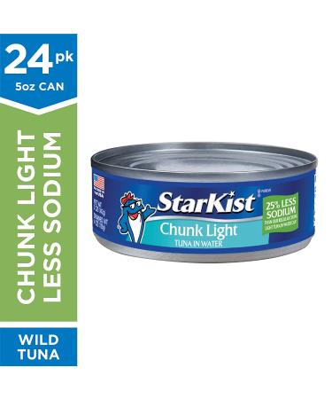 StarKist 25% Less Sodium Chunk Light Tuna in Water 5 oz Can (Pack of 24) - Buy Online on GoSupps.com