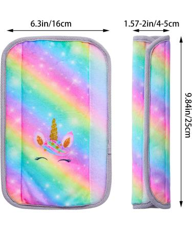 Basumee 2-Piece Rainbow Seat Belt Shoulder Cushion for Kids - Pink Car Seat Belt Pillow & Protection for Girls - Buy Online on GoSupps.com
