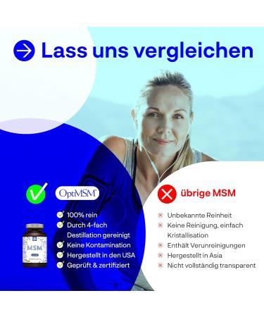 KALA HEALTH Optimsm - 99.9% Pure MSM Tablets | High Dose Methylsulfonylmethane for Joint & Wellness Support - International Shipping Available - Buy Online on GoSupps.com