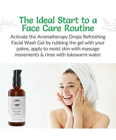 Facial Wash Gel Cleanser - Dead Cells Pores & Make Up Remover Face Wash for Oily Dry & Sensitive Skin - Gentle and Non Drying Face Wash with Aloe Vera & Tea Tree Oil by Aromatherapy Drops 100 ml - Buy Online on GoSupps.com