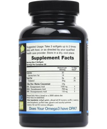 Aspen Hill Labs Wild Caught Omega Fish Oil 2900 mg - Omega-3-90 Soft Gels 30 Servings - High-Potency DPA EPA & DHA - Non-GMO Burp-Free - Buy Online on GoSupps.com