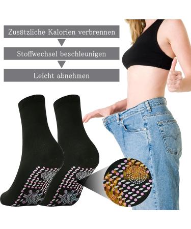 Afiz Tourmaline Slimming Health Socks - 6 Pairs Self-Heating Heated Socks for Winter Non-Slip Pilates & Barefoot Comfort - Buy Online on GoSupps.com