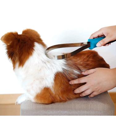 Dual-Sided Dog Shedding Blade - Stainless Steel Dog Grooming Brush for All Coat Types - Buy Online on GoSupps.com
