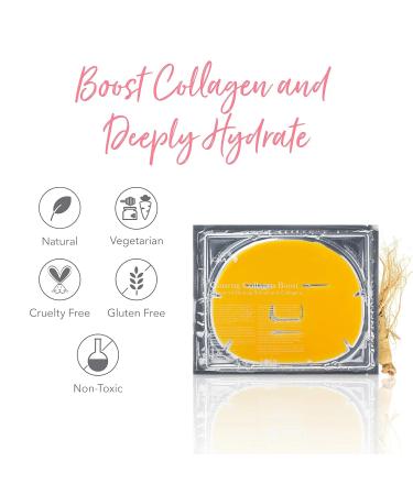 100% Pure Ginseng Collagen Boost Face Mask - Anti-Aging Vitamin C & Hyaluronic Acid for Firm Smooth Skin - 1 PC - Buy Online on GoSupps.com