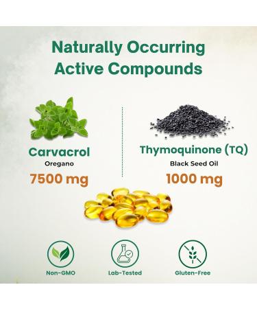 NutraVora Oil of Oregano with Black Seed Oil Capsules Dietary Supplement for Immune & Respiratory Wellness Support with Carvacrol & Thymoquinone Non-GMO Gluten-Free 300 Softgels - Buy Online on GoSupps.com