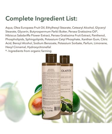 Organic Avocado Body Lotion - Deep Nutrition 96.3% Natural Vegan Moisturizing for Dry Skin - 8.5 Fl Oz - Buy Online on GoSupps.com