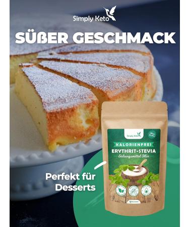 Simply Keto Erythritol Stevia Mix 400g - Zero-Calorie Natural Sugar Substitute | Vegan & Keto-Friendly Sweetener for Low-Carb Diets - Buy Online on GoSupps.com