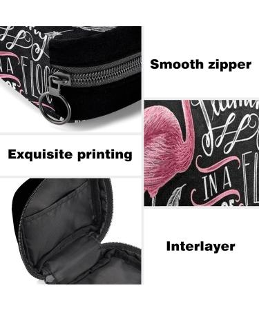 GIAPB Period Bag Sanitary Napkin Storage Holder | Flamingo Animal Print Makeup Pouch Color796 - Buy Online on GoSupps.com