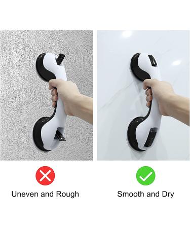 Shower Handle 2 Pack 12 inch Grab Bars for Bathroom Shower Handle with Strong Hold Suction Cup Grip Grab in Bathroom Bath Handle Grab Bars for Bathroom Safety Grab Bar Black 2 Pack Black - Buy Online on GoSupps.com