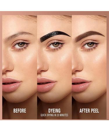  Generisch 2 Pack Waterproof Eyebrow Tattoo Transfer Gel Waterproof Stain Resistant Lasting 3 Days Easy Peel Off Eyebrow Gel 01# Black Grey - Buy Online on GoSupps.com