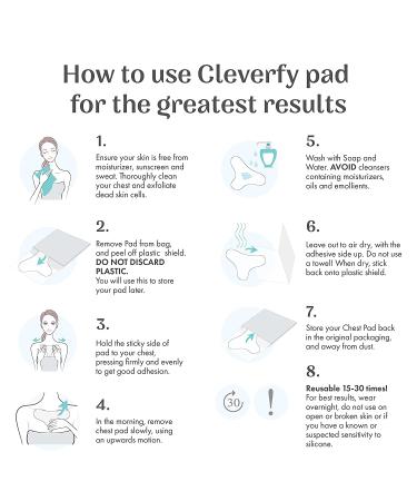 Cleverfy Chest Wrinkle Pads (3 Pack) - Silicone Decollete Anti Wrinkle Pads - Chest Wrinkle Prevention - Anti Wrinkle Pads for Sleeping - 3 Count - Buy Online on GoSupps.com