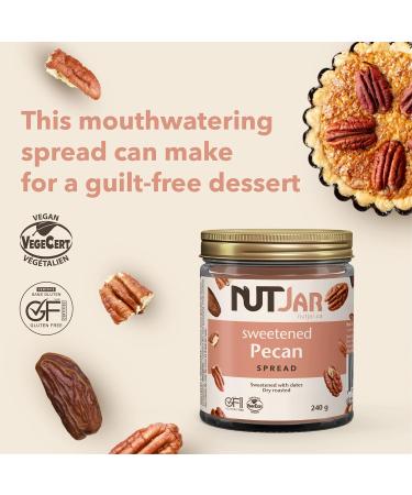 NutJar Premium Pecan Spread 240 g No Artificial Colours or Preservatives Vegan Gluten Free Keto Friendly Made in Canada 240 g (Pack of 1) - Buy Online on GoSupps.com