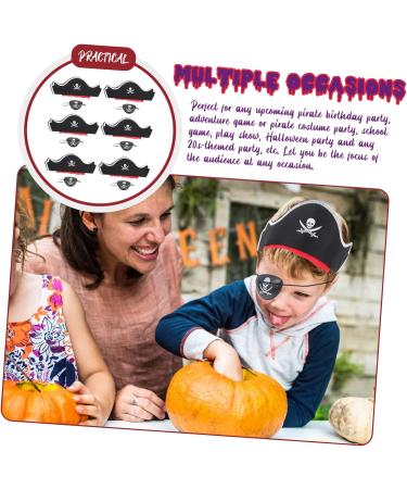 Healeved 12 Sets Pirate Hair Blindfold Pirate Hat with Pirate Eye Patch Prom Suit Pirate Captain Hat Pirate Theme Party Favors Pirate Cosplay Hat Pirate Costume Halloween Supplies Plastic - Buy Online on GoSupps.com