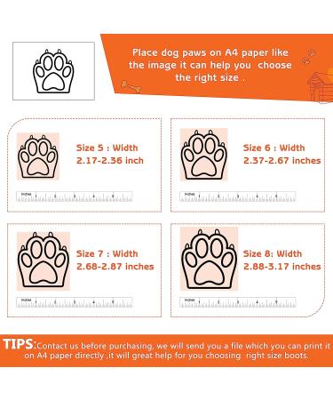 DcOaGt Waterproof Dog Boots for Large Dogs | Anti-Slip Sole | Breathable Paw Protector Booties | Black 4PCS (Size 7, W 2.68-2.87 inches) - Buy Online on GoSupps.com