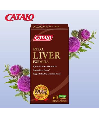Catalo Naturals Extra Liver Formula - 60 Vegetarian Capsules for Optimal Liver Health - Buy Online on GoSupps.com