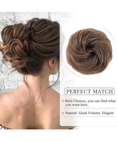 Natural Hair Extensions & Ties | Voluminous Messy Ponytail | Medium Light Brown to Light Chestnut Brown - 45g - Buy Online on GoSupps.com