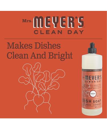 MRS. MEYER'S CLEAN DAY Radish Liquid Dish Soap - Biodegradable 16 fl. oz | Eco-Friendly Dishwashing Solution - Buy Online on GoSupps.com