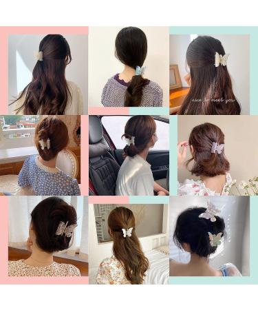 5PCS Pink Butterfly Hair Clips for Girls & Women | Nonslip Claw Clips for Thick Hair - Buy Online on GoSupps.com