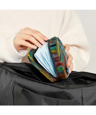GIAPB Period Bag | Sanitary Napkin Storage & Travel Makeup Pouch | Abstract Art Graffiti Color35 - Buy Online on GoSupps.com