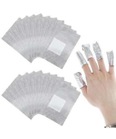 100Pcs Nail Polish Remover Nail Gel Polish Remover Soak Off Gel Nail Foil Wraps with Lint Free Large Cotton Pad Gel Nail Remover Foil Wraps Dip Powder Removal Acrylic Remover for Nails