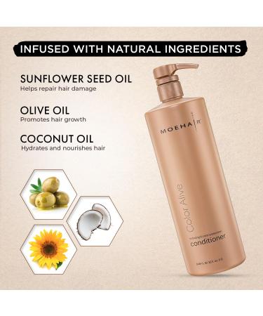 MOEHAIR Color Alive Conditioner 32 Fl Oz | Hydrating & Nourishing for Color Treated Hair | Paraben & Sulfate Free | Reduces Scalp Dryness & Detangles Hair - Buy Online on GoSupps.com