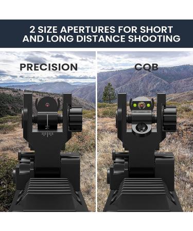 Feyachi S27 Tactical Folding Iron Sights - Backup Sights for Hunting | Durable & Adjustable Front & Rear Sights - International Shipping Available - Buy Online on GoSupps.com