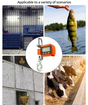 QWORK Digital Hanging Scale 500kg - Aluminum Crane Scale for Wharf Weighing Steel & Fishing - Buy Online on GoSupps.com