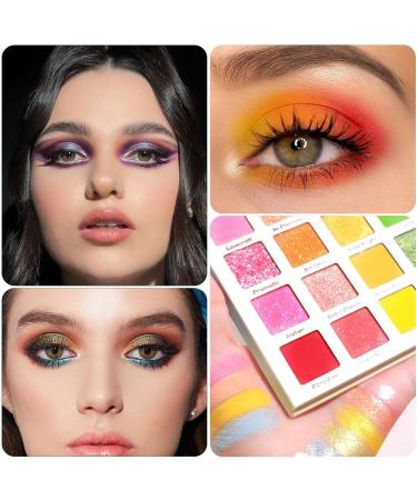 Set of 30 Colours in Matte and Shimmer Eyeshadow Makeup Palette Eyeshadow Palette Highly Pigmented Colorful Long Lasting Waterproof Eye Shadow Rainbow Eyeshadow Palette Matte Shimmer Pressed Glitter - Buy Online on GoSupps.com