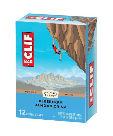 CLIF BAR - Blueberry Almond Crisp - Made with Organic Oats - Non-GMO - Plant Based - Energy Bars - 2.4 oz. (12 Pack) Blueberry Almond Crisp 12 Count (Pack of 1) - Buy Online on GoSupps.com