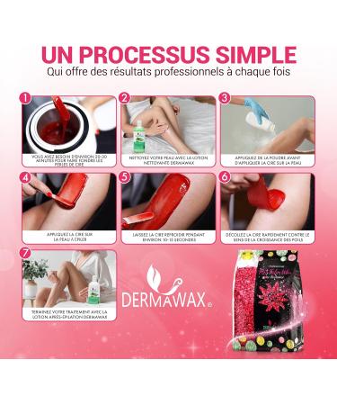 Dermawax Rose Hair Removal Wax with Coconut Oil Pearl Hair Removal Wax without Strips Transparent Film Wax Full Body Hair - Buy Online on GoSupps.com