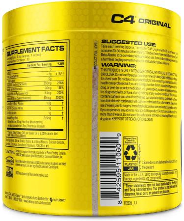 Cellucor C4 Original Pre Workout Powder Frozen Bombsicle Sugar Free Preworkout Energy for Men & Women 150mg Caffeine + Beta Alanine + Creatine - 30 Servings (Packaging May Vary) Frozen Bombsicle 30.0 Servings (Pack of 1) - Buy Online on GoSupps.com