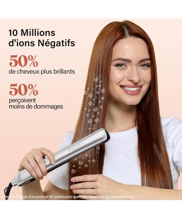 BESTOPE PRO 2 in 1 Hair Straightener Curling and Straightening Iron Antistatic Ceramic Tourmaline LCD Screen Hair Straight - Buy Online on GoSupps.com